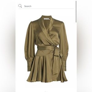 Zimmerman olive wrap dress worn once